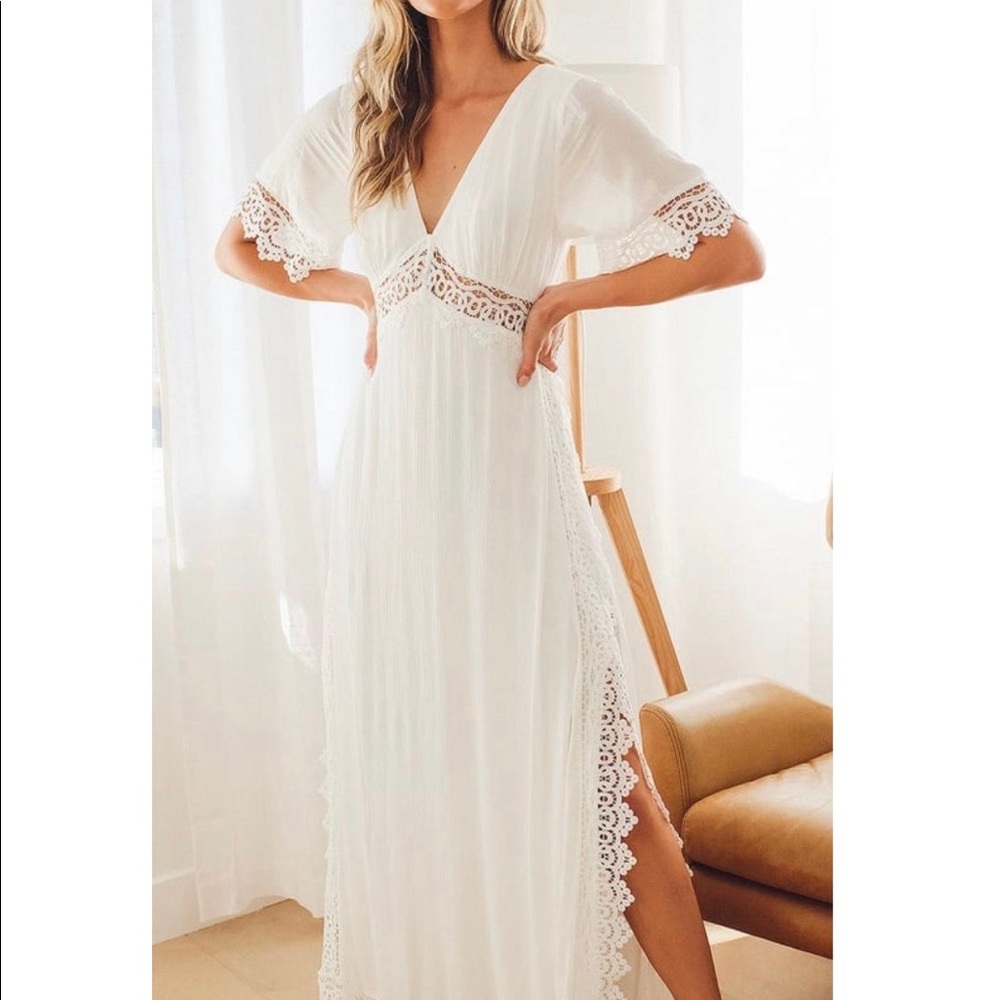White lulus maxi dress